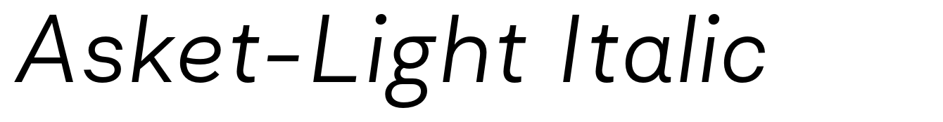 Asket-Light Italic